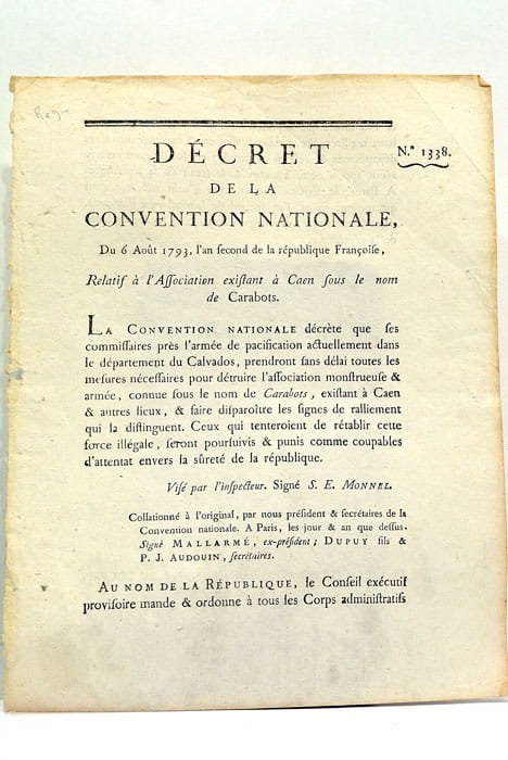Décret de la Convention Nationale , Du 6 Août 1793, …