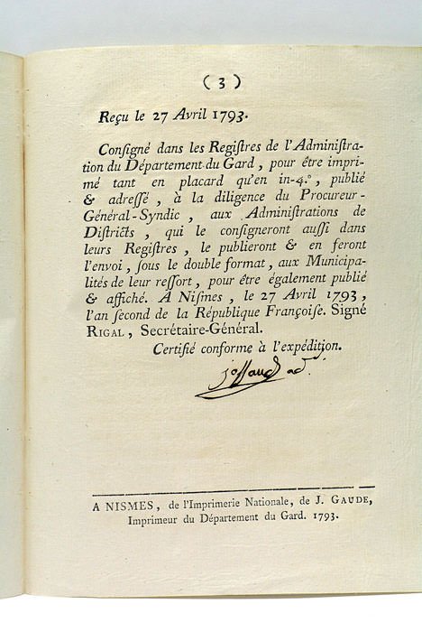 DÉCRET DE LA CONVENTION NATIONALE, du 6 avril 1793, l'an …