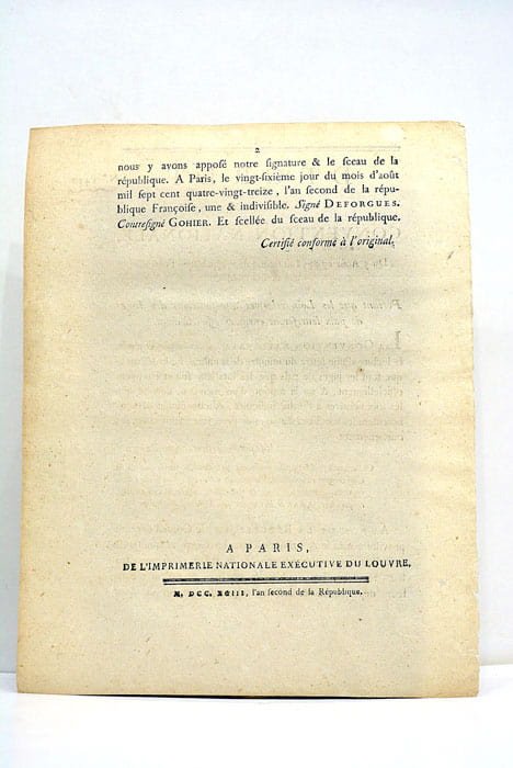 Décret de la Convention Nationale portant que les Loix relatives …