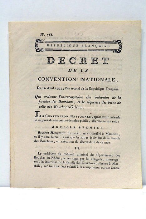 DECRET DE LA CONVENTION Nationale qui ordonne l'interrogatoire des individus …