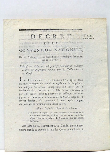 DECRET de la Convention Nationale relatif au Délai accordé pour …