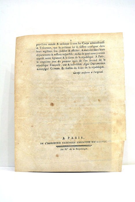DÉCRET DE LA CONVENTION NATIONALR, du 18e jour du 1.er …