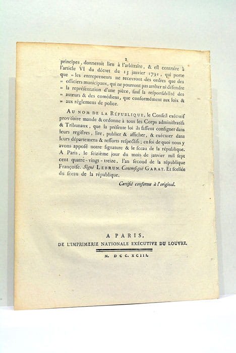 DECRETS de la Convention Nationale des 12 et 16 Janvier …