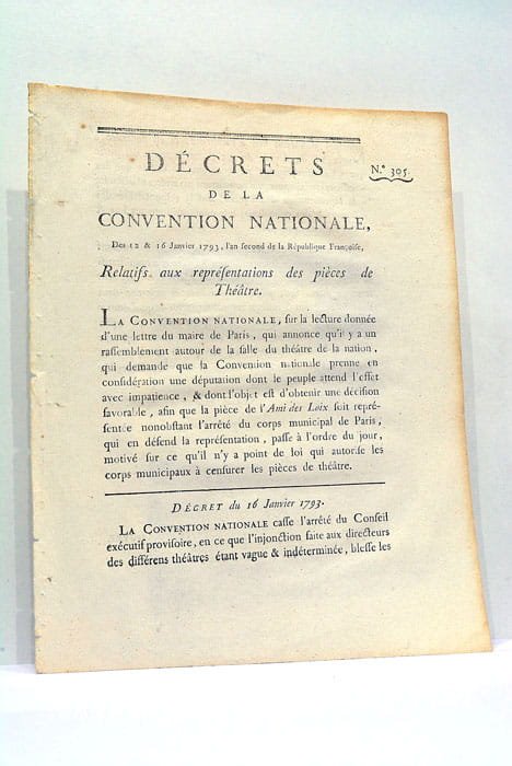DECRETS de la Convention Nationale des 12 et 16 Janvier …
