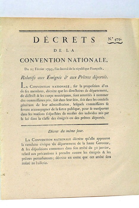 DÉCRETS de la Convention Nationale Du 25 Février 1793, l'an …