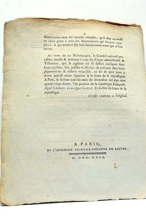 DÉCRETS de la Convention Nationale, du 6 décembre 1792, l'an …