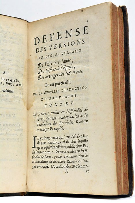 Défense des Versions de l’Ecriture Sainte, des Offices de l’Eglise, …