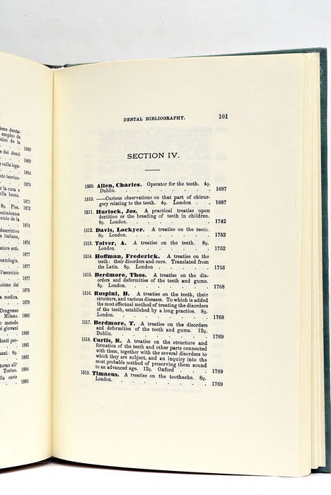 Dental bibliography. A standard reference list of books on dentistry …