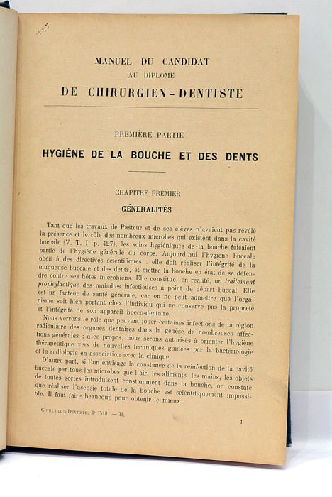 Dentisterie Opératoire. Anesthésie-Radiographie. Manuel du candidat aux examens de Chirurgien-Dentiste. …