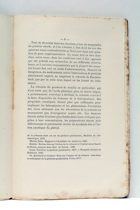Des effets de la créosote dans le traitement de la …