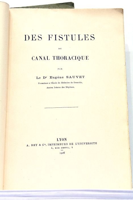 Des fistules du canal thoracique.