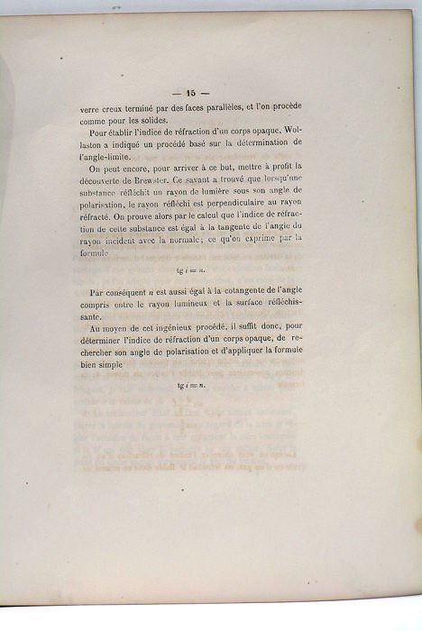 Des Indices de réfraction et de leurs applications à la …