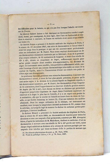 Des Thermomètres Cliniques; leur conditions; mode d'application et avantages relatifs, …