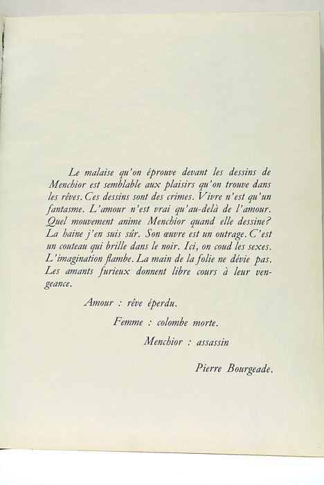 Dessins érotiques. Préface de Pierre Bourgeade.