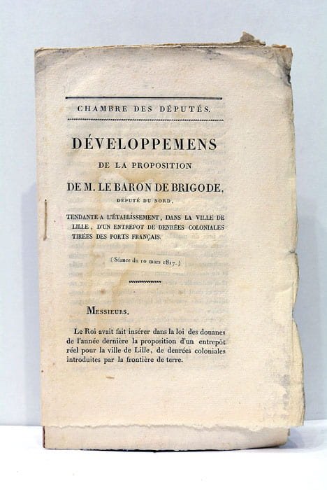 Développemens de la proposition tendante à l'établissement dans la Ville …