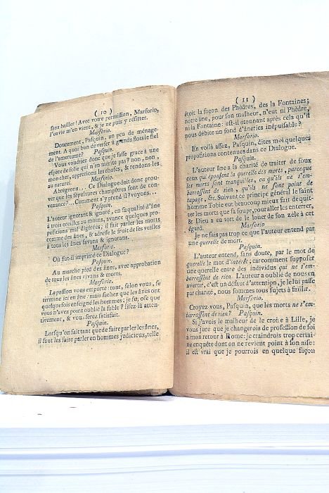 DIALOGUE sérieux et charitable, entre Pasquin et Marforio, originaires de …