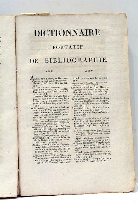 Dictionnaire portatif de bibliographie, contenant plus de 17000 articles de …