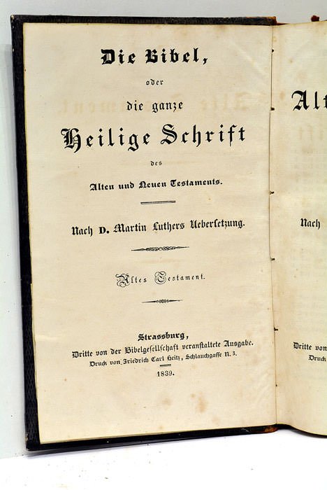 DIE BIBEL, ODER DIE GANZE Heilige Schrift des Alten und …