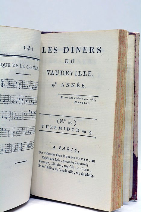 DÎNERS DU VAUDEVILLE 4E ANNÉE. Tome 8. N·43 à 48.
