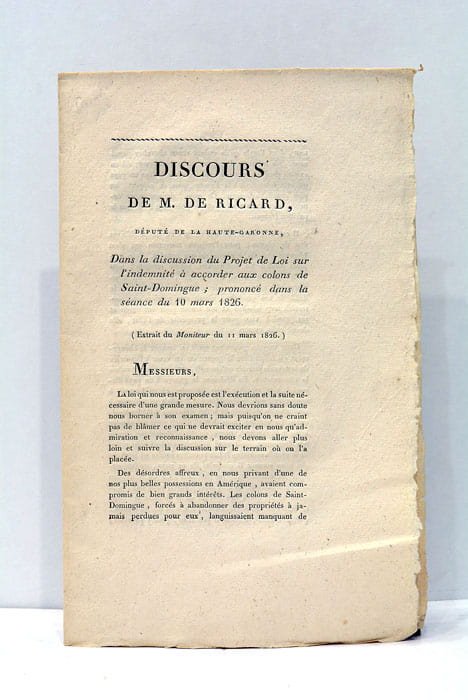 Discours dans la discussion du Projet de Loi sur l'indemnité …