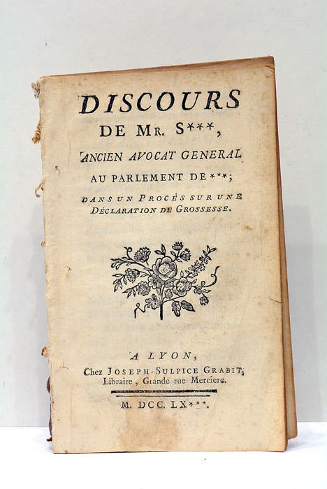 Discours de Mr. S***, ancien avocat général au parlement de …