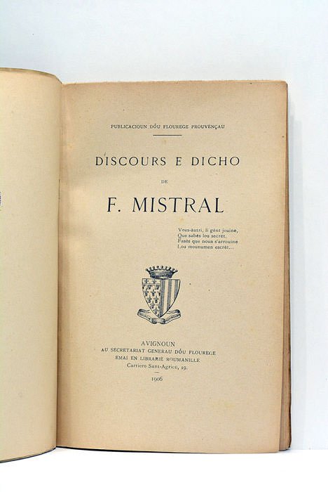 Discours e dicho de F. Mistral.