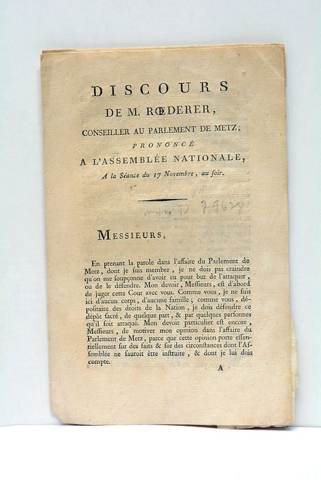 Discours prononcé à l'Assemblée Nationale, à la séance du 17 …