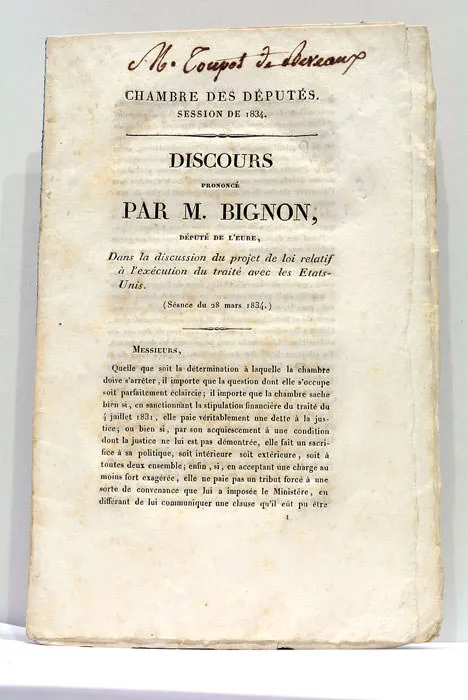 Discours prononcé dans la discussion du projet de loi relatif … | Immagine principale