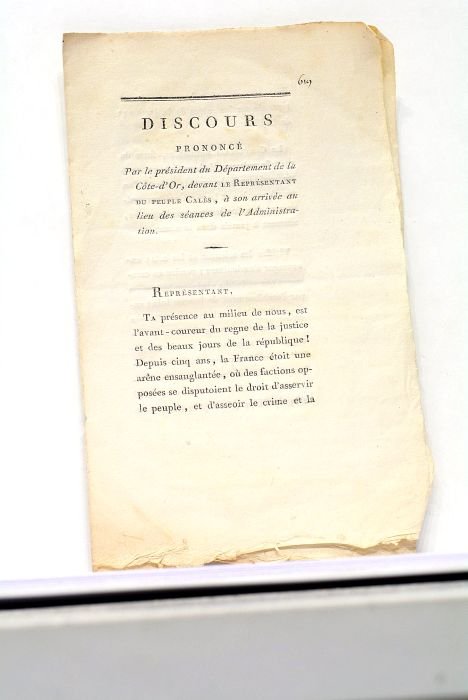 Discours prononcé par le président du département de la Côte-d'Or, …