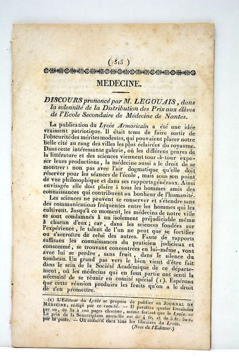 Discours prononcé par M. Légouais, dans la solennité de la …