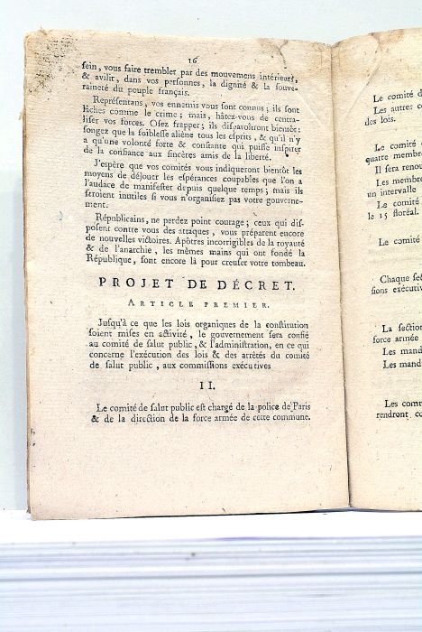 Discours sur le Gouvernement actuel de la République française.