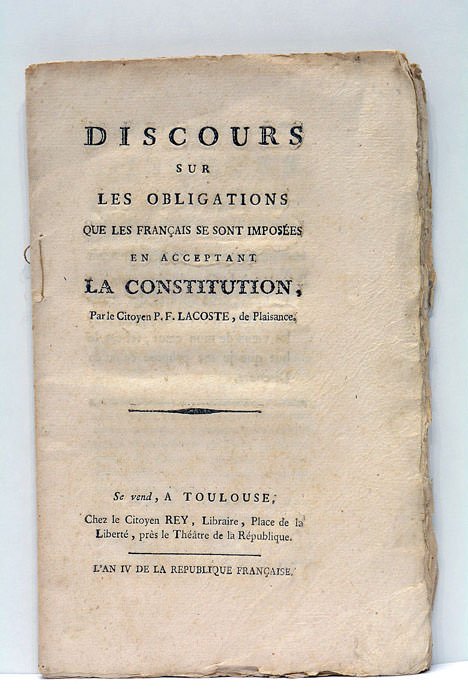 Discours sur les obligations que les Français se sont imposées …