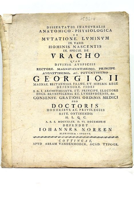 Dissertatio inauguralis anatomico-physiologica de Mutatione Lumine in Vasis Hominis nascentis …