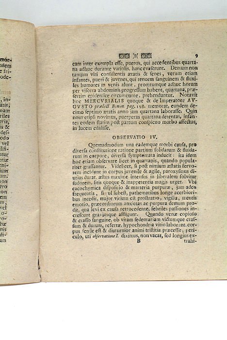 Dissertatio Inauguralis Medica Sistens Observationes Clinicas circa Curationem Quartanae quam …