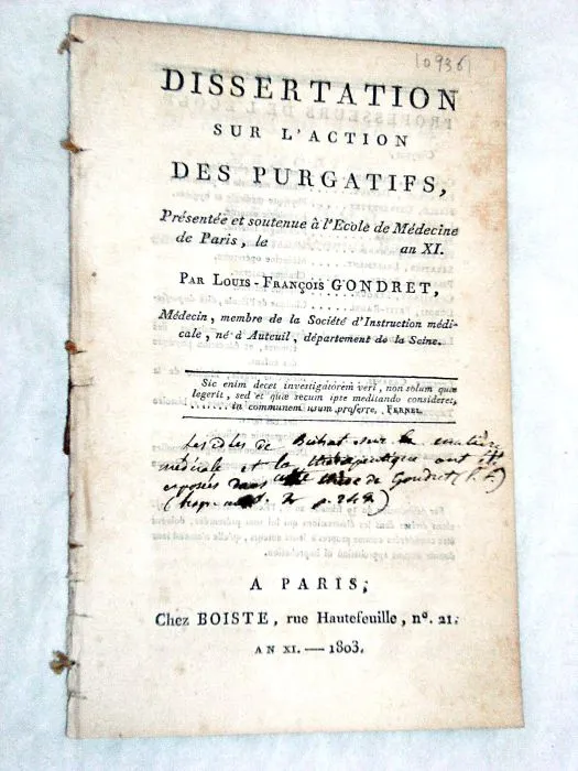 Dissertation sur l'action des purgatifs. | Immagine Gallery 2