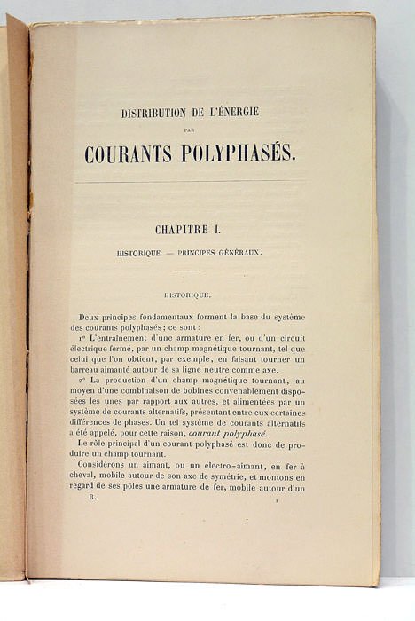 Distribution de l'énergie par courants polyphasés.