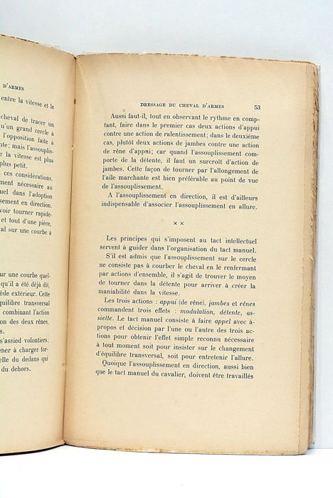 Dressage du cheval d'armes.