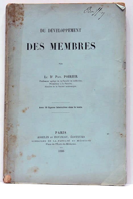Du Développement des membres. Avec 18 figures intercalées dans le …