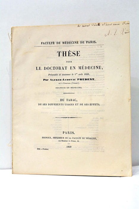 Du Tabac, de ses différents usages et de ses effets.
