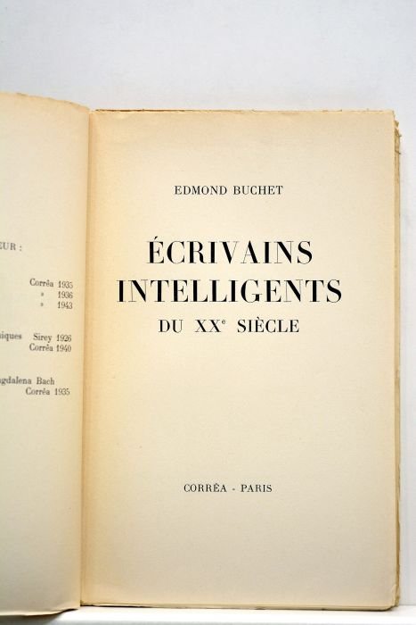 Ecrivains intelligents du XXe siècle.