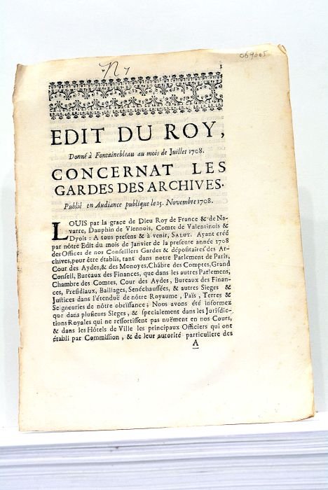 EDIT du Roy, donné à Fontainebleau au mois de Juillet …