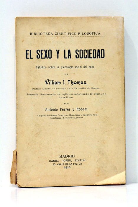 El sexo y la sociedad. Estudios sobre la psicologia social …