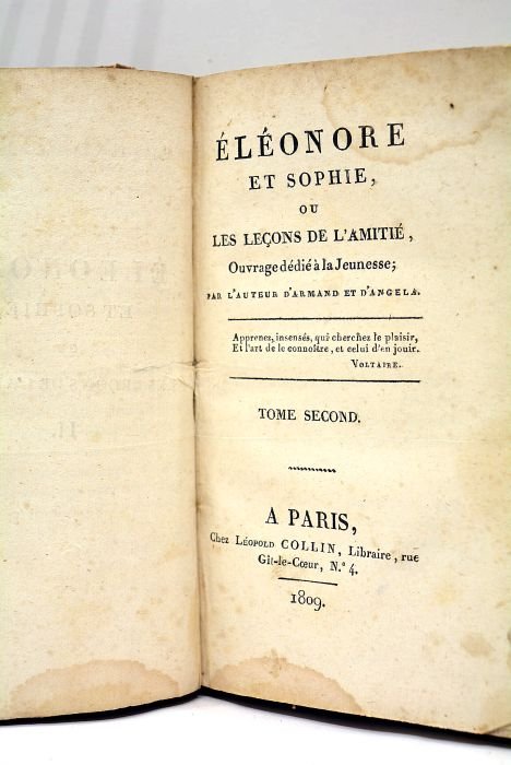 Eléonore et Sophie, ou les leçons de l'amitié. Ouvrage dédié …