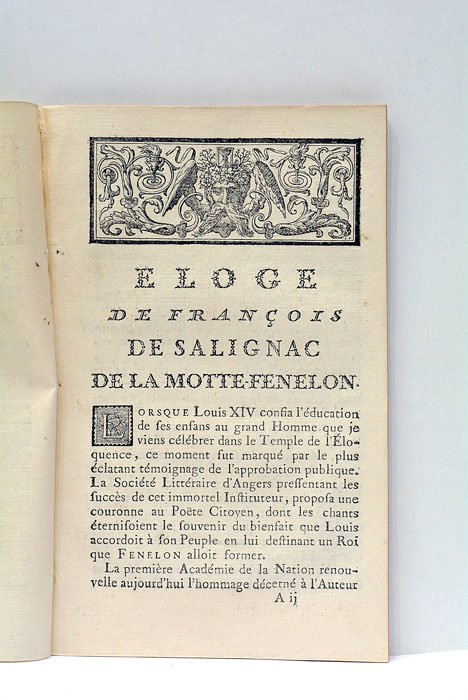 Eloge de François de Salignac de la Motte-Fénelon, Archevêque-Duc de …
