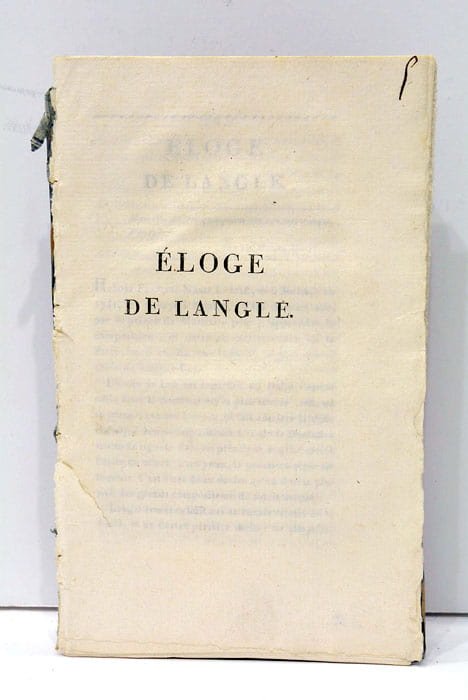 Eloge de Langlé.