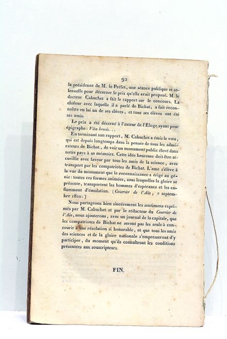 Eloge de Xavier Bichat, suivi de Notes Historiques et Critiques. …