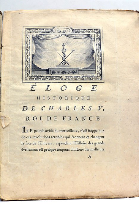 Eloge Historique de Charles V, Roi de France.