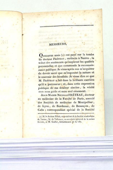 Eloge Historique de J.M.N. Fréteau, docteur en médecine, membre des …