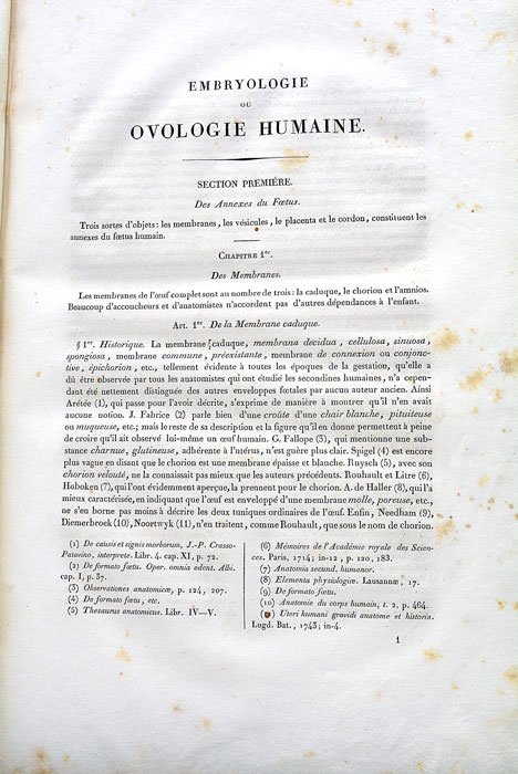 Embryologie ou Ovologie Humaine, contenant l'Histoire Descriptive et Iconographique de …