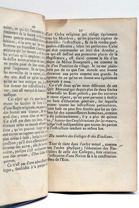 Essai d'Education Nationale ou Plan d'Etudes pour la Jeunesse.